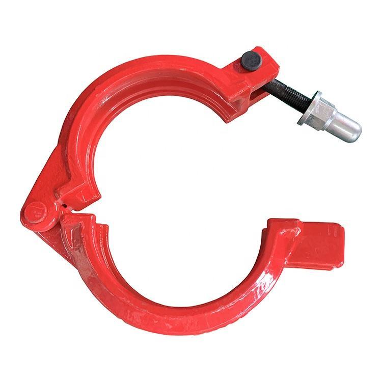 Cast Steel Wedge Clamp Coupling with 125mm Fastening Diameter and Bolt Clamp Structure for Concrete Pump Pipes