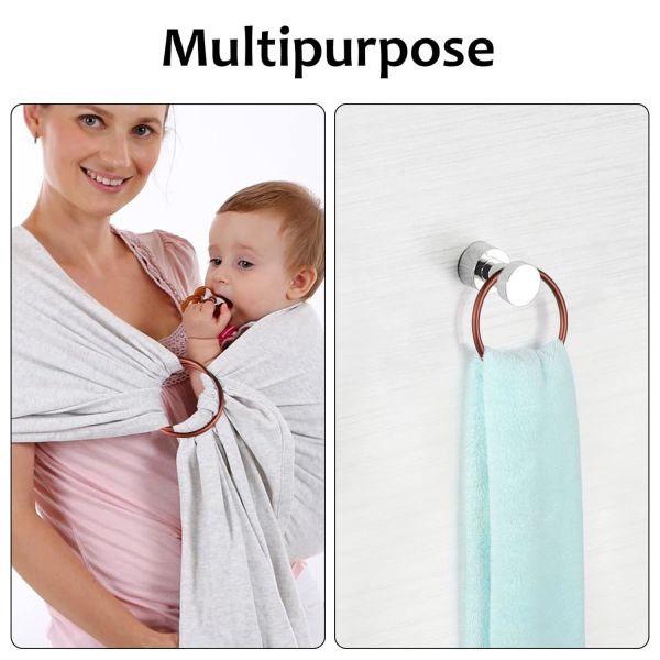 6063 Al Dark Brown Anodizing Finish Infant Ring Sling Rings