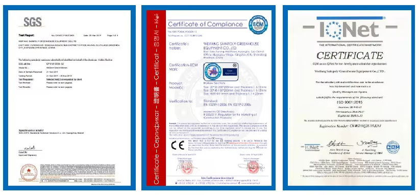 Cultivation de champignons en polycarbonate dans des serres