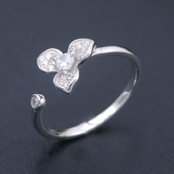 Imperial Crown Shape Silver Pearl Ring / 925 Freshwater Pearl Ring Silver Jewelry