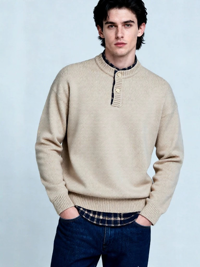 MEN'S 100% WOOL PULLOVER
