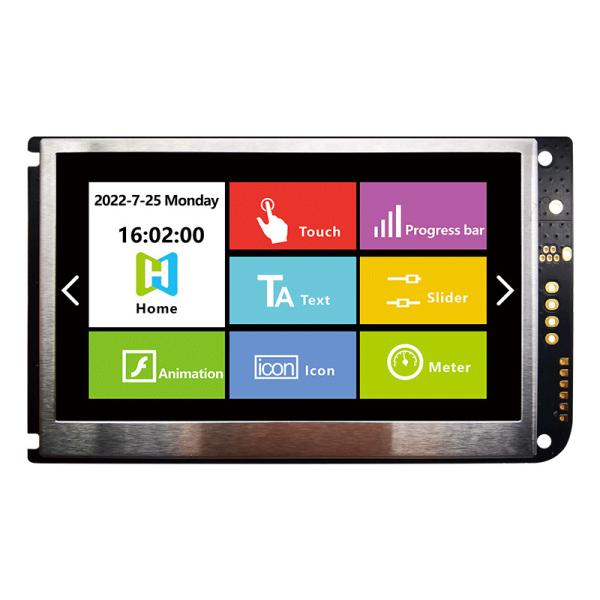 4,3 PANNEAU d'affichage de TFT LCD 480x272 de MODULE d'UART TFT de pouce AVEC LE TABLEAU de CONTRÔLE d'affichage à cristaux liquides
