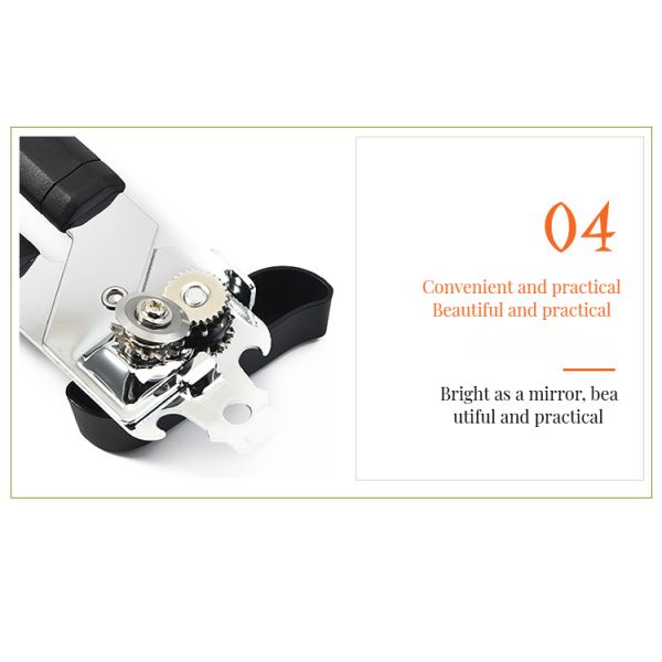 Strong Plastic Handle Manual Can Opener Key-Shaped Metal Bottle Opener for Kitchen