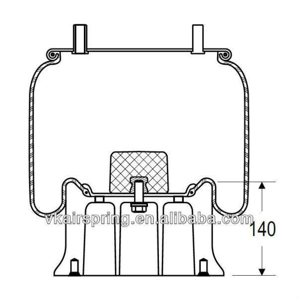 B-3144 Natural Rubber Air Spring/1R13-049 Air Suspension Spring Parts For OEM Piston Steel 4810NP03 2st W01-358-9121 554
