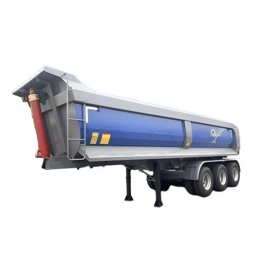 CIMC 3 axles 40 ton half round used in sandstone construction sites mining gravel plants earthwork end dump truck semi trailer