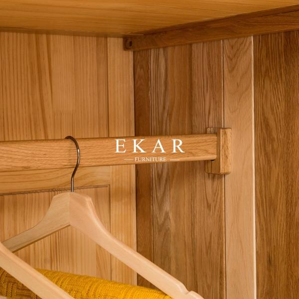 New Modern Simple Wooden Clothes Double Doors Wardrobe Design Furniture Bedroom