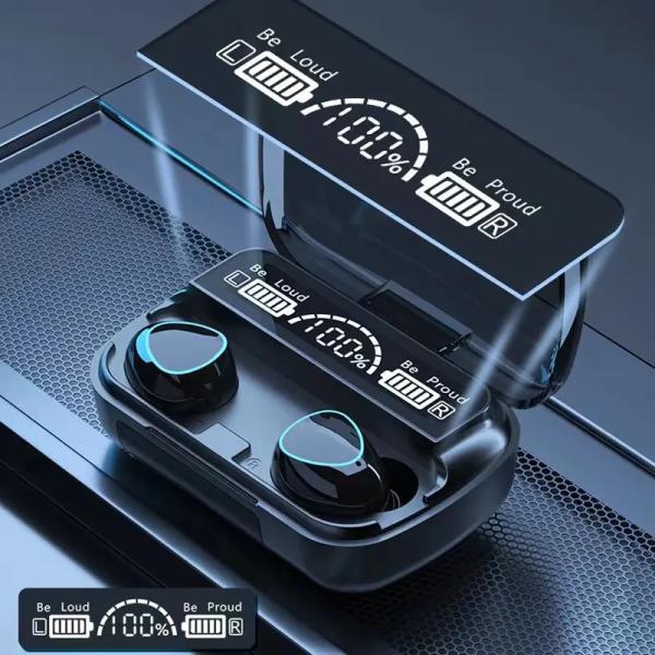 BT5.3 TWS Wireless Headphones Invisible Bluetooth Earbuds With 800mah Power Bank