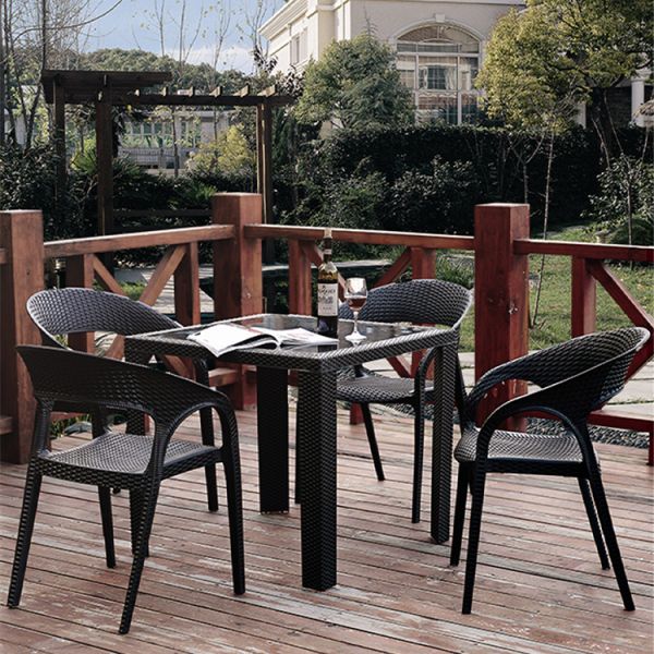 Modern Patio Plastic Wedding Rattan Wicker Chairs 58*55*87 cm