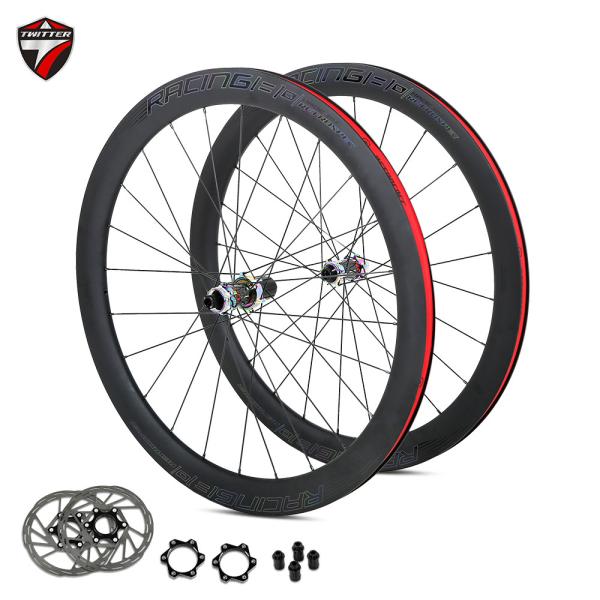 Light Weight 700 X 25C Carbon Fiber Wheelset With Ceramic Hub