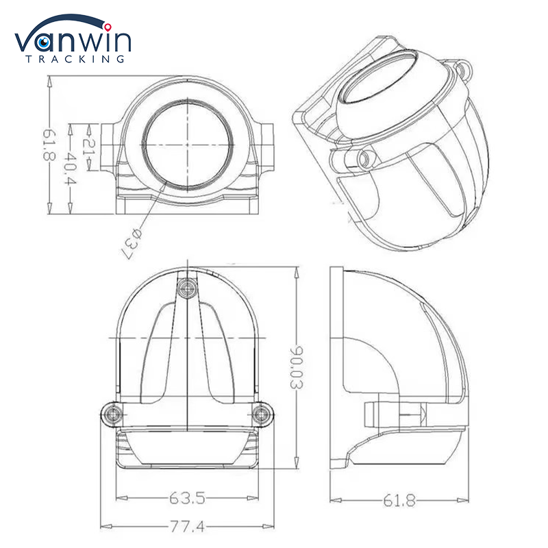 HD 1080p BSD Camera With Built-in Algorithm Pedestrian Vehicle Detection with Audible Alarm