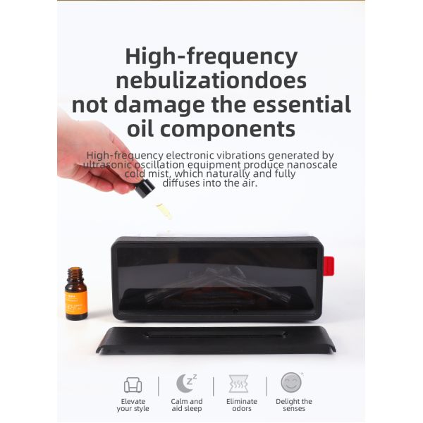 LED Fireplace Lamp with Aroma Diffuser and Remote Control