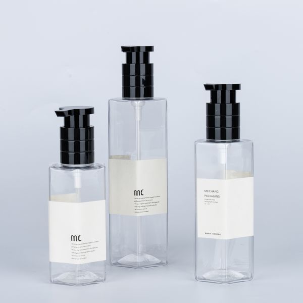 Collar Material PET Plastic 200ml 250ml 300ml Shampoo Bottle for Skin Care Packaging