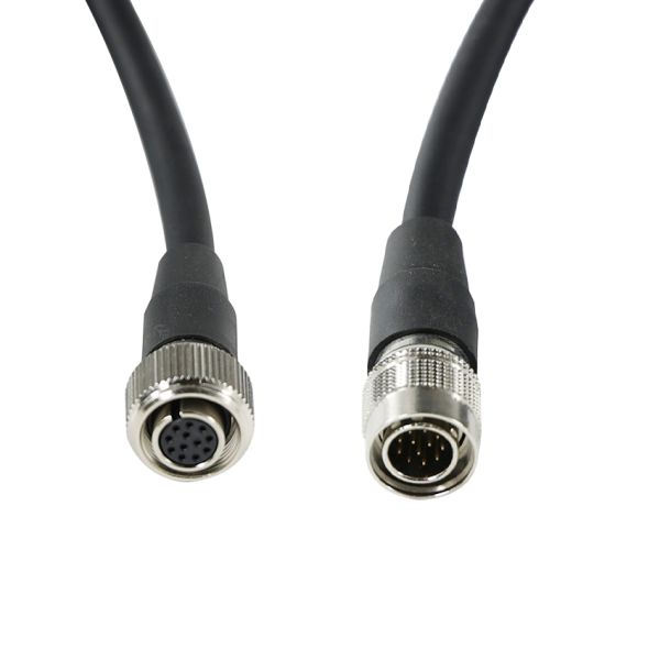 12-P Cables de conector circular de aviación de sexo masculino a femenino para equipos industriales o transmisión de señales