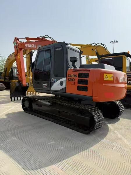 Excavadora de orugas japonesa usada Hitachi ZX120 de 2022 con componentes principales CE EPA, incluyendo opciones de motor, bomba y motor.