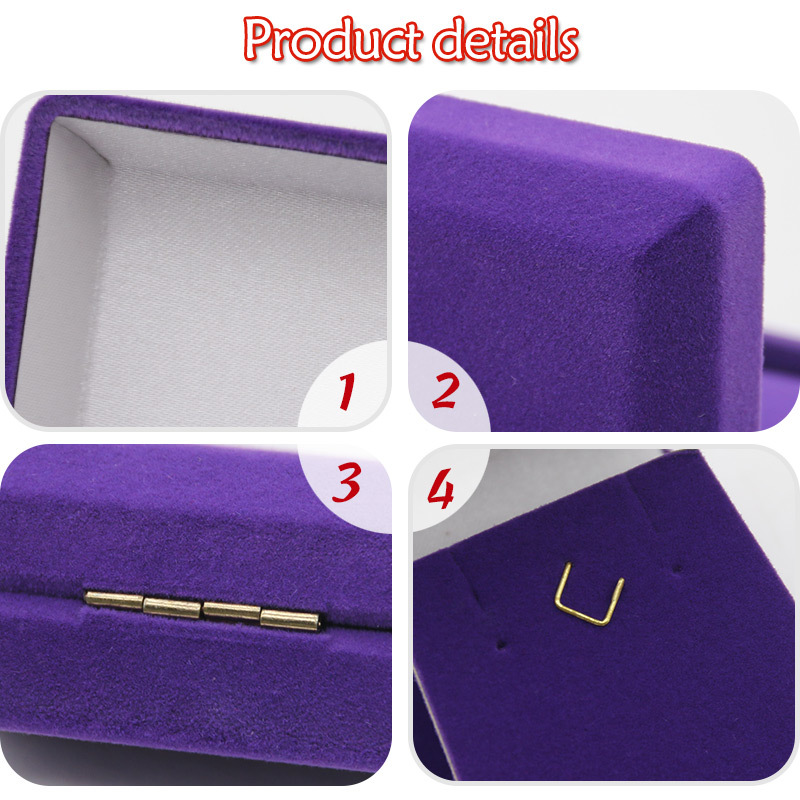Elegant Velvet Necklace And Earring Box With Stylish Design And Custom Colors