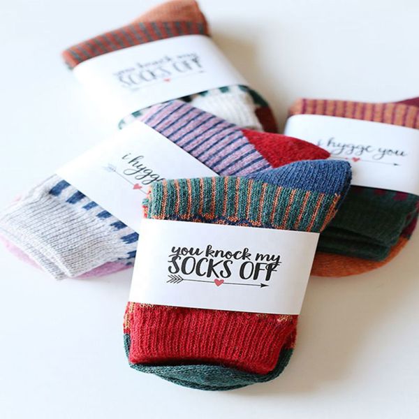 200gsm Printable Paper Clothing Tag Label Sleeve Odm For Sock Packaging