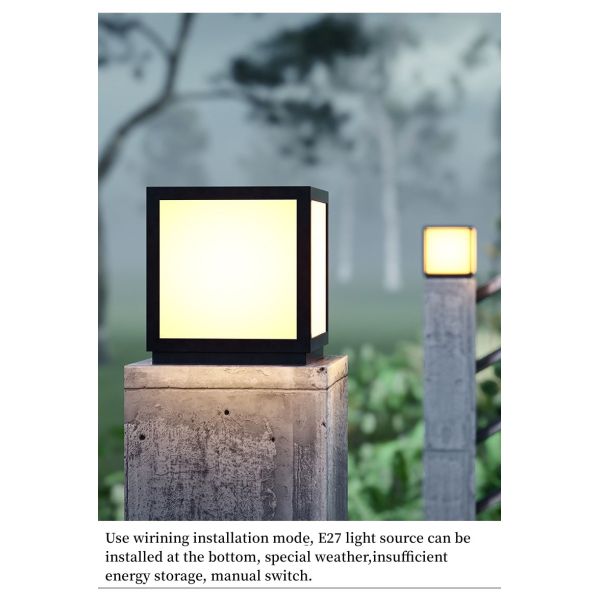 Свет сада нового солнечного столбца на открытом воздухе водоустойчивый соединенный со светом штендера стены ворот виллы сада электричества