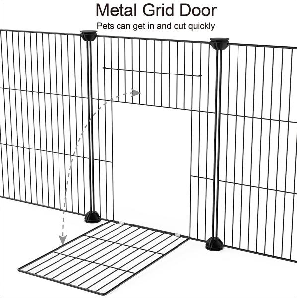 Pet Playpen,Small Animals Cage DIY Wire Portable Yard Fence with Door Puppies, Kitties, Bunny, Turtl