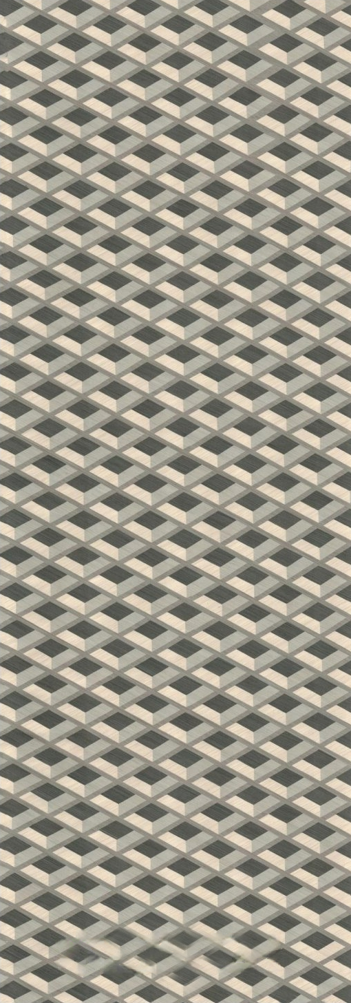 High End Custom Engenharia de Madeira Veneer Grelha textura Dimensões alongadas Para decoração de hotel