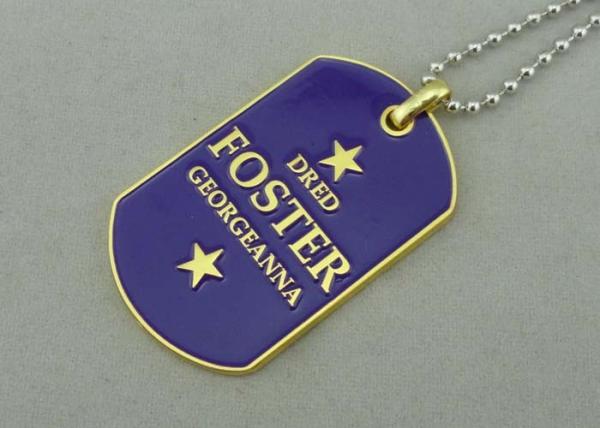 Die Casting Personalised Dog Tags , Zinc Alloy Material , Gold Plating