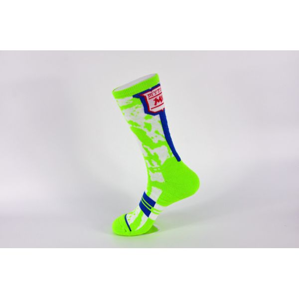 Green Breathbale Long Basketball Socks , Disposable Under Armour Basketball