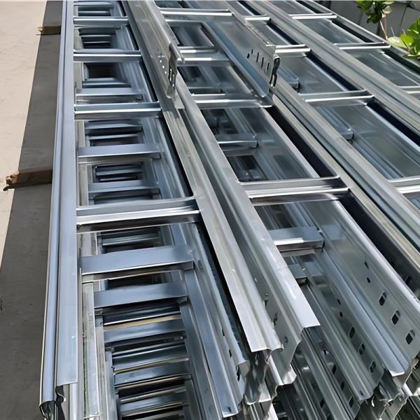 Galvanized Finish Ladder Type Cable Tray For Indoor Outdoor Fire Resistance Requirements