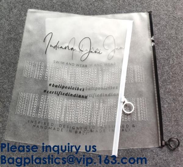 k Plastic Bags Packaging Custom Clear Poly Pvc Slider Zipper Bag, Standup Cosmetics Packaging PVC Slider Bag