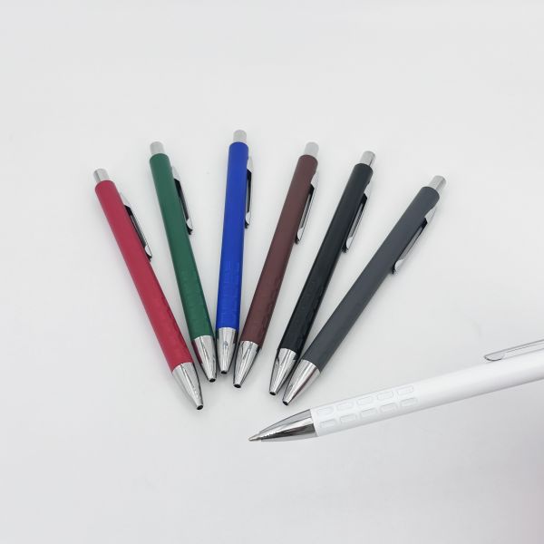 Colorful Retractable Metal Ball Pen Spray Painted Aluminum Barrel Press Ballpoint Pen