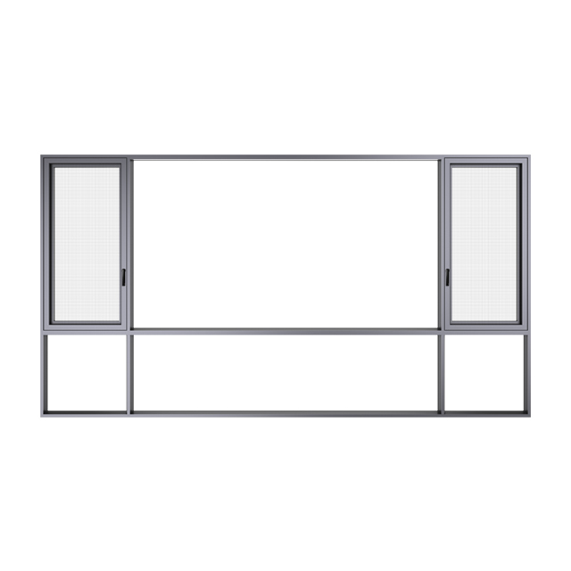 Double Glazed Anti Mosquito Custom Casement Windows Aluminum Energy Efficient