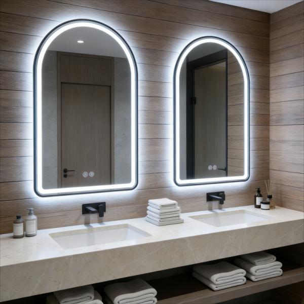 Modern Smart Mirror Touch Inductive Bathroom Vanity Wall-Mounted Cosmetic Feature for Hotel Wash Desk Apartment Salon