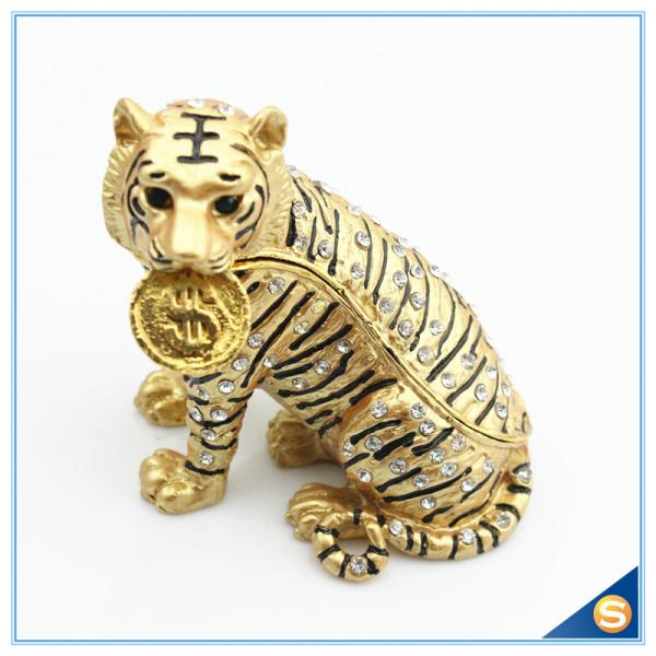Home Decoration Tiger With Money Trinket Box Lucky Animal Trinket Box SCJ413