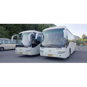 Более высокий автобус в тренере Танзании KLQ6129 Yutong длинном используемом везет 65 автобус на автобусе каботажного судна Тойота плана двигателя 2+3 фронта мест RHD