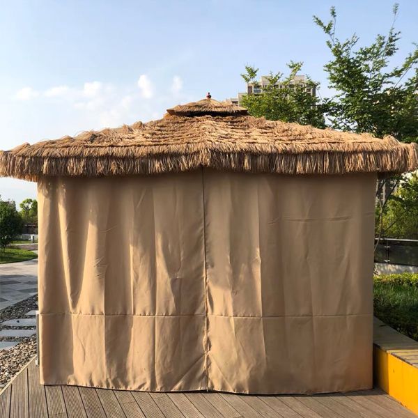 Doubletop Outdoor Thatched Garden Gazebos 3000*3000*3000mm