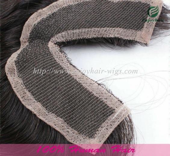 U-part Lace top closure 4''x4''brazilian virgin hair natural color 10''-24''L