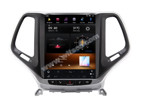 9Écran de 7 poucesTesla Écran Android vertical Pour Jeep Cherokee 5 KL 2014-2018 Moteur multimédia stéréo GPS Lecteur de jeu de voiture