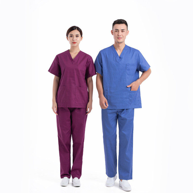 Больница полиэстера Scrub доктор ухода хлопка рукава форм костюма короткий