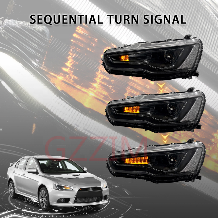 Автозапчасти АБС Пластиковый светодиодный фронтальный свет Части головная лампа Для Mitsubishi Lancer 2008-2018