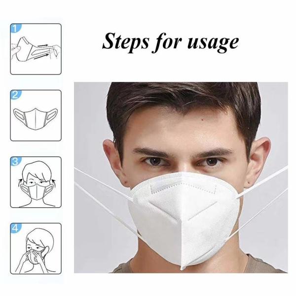 KN95 Disposable Face Mask Low Breath Resistance With Elastic Earloop
