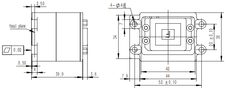 640×512 15μm TEC Cooled SWIR InGaAs Camera CML Digital CAN Bus Control GS-SW640171550-C-CML-CAN