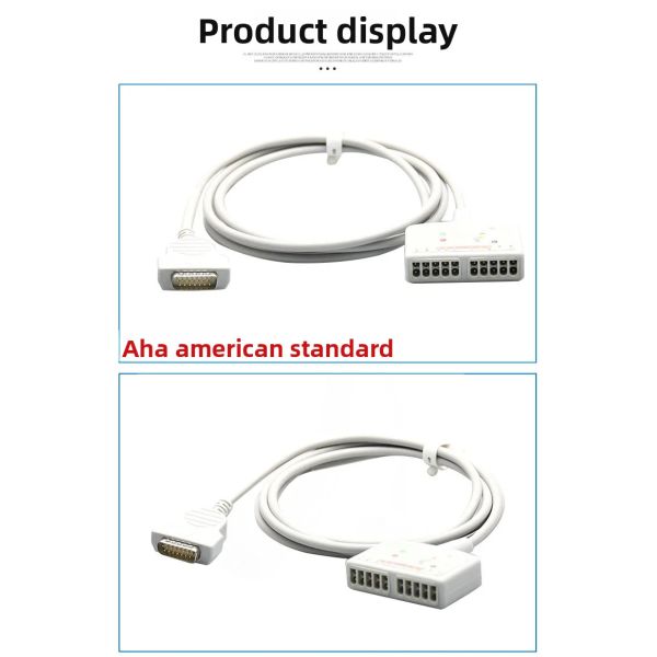 European Standard Ten-Lead ECG Main Cable Model KD2-1201Q10I 2.7m Compatible Marquette 1200 Alcohol Medical Consumables CE