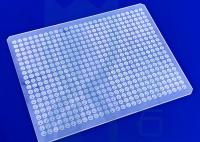 Trou traité profond de Frosty Quartz Glass Plate With par dessin