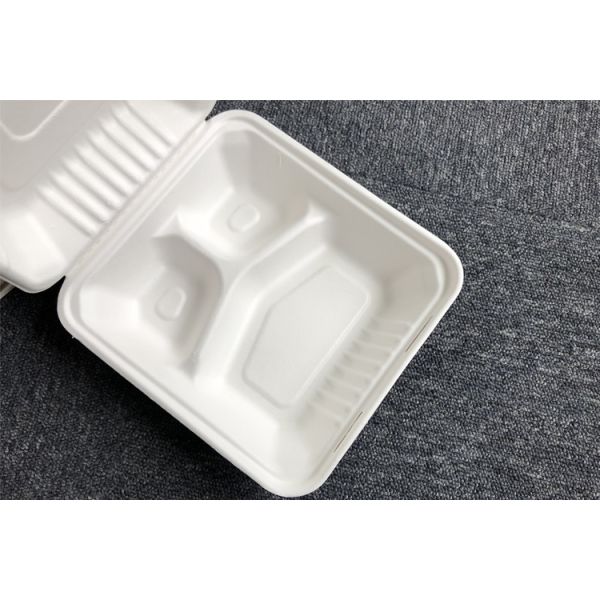 biodegradable corn starch plastic round food tray, Eco-friendly corn starch disposable 4 compartment food tray with lid