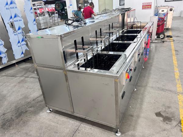 35KW Industrial Ultrasonic Cleaner Multi Tank Manual Cleaning Line