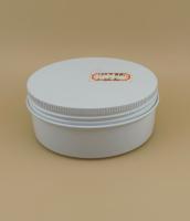 Gran frasco de crema de aluminio blanco con tapa de tornillo para cosméticos para cosméticos