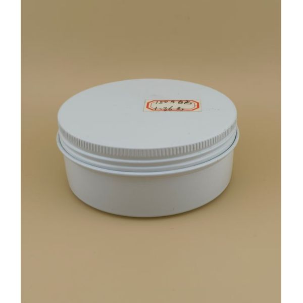 Grand pot en aluminium blanc crème avec bouchon à vis pour cosmétiques pour cosmétiques