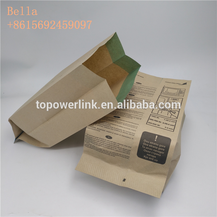 100g / бумага сумки попкорна микроволны 120г отражательная для ручной/автоматической машины завалки