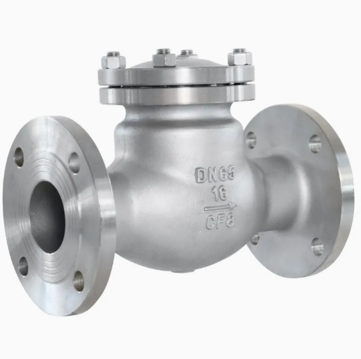 High Temperature Stainless Steel CF8 Flange Connection Swing Check Valve for Industrial Use