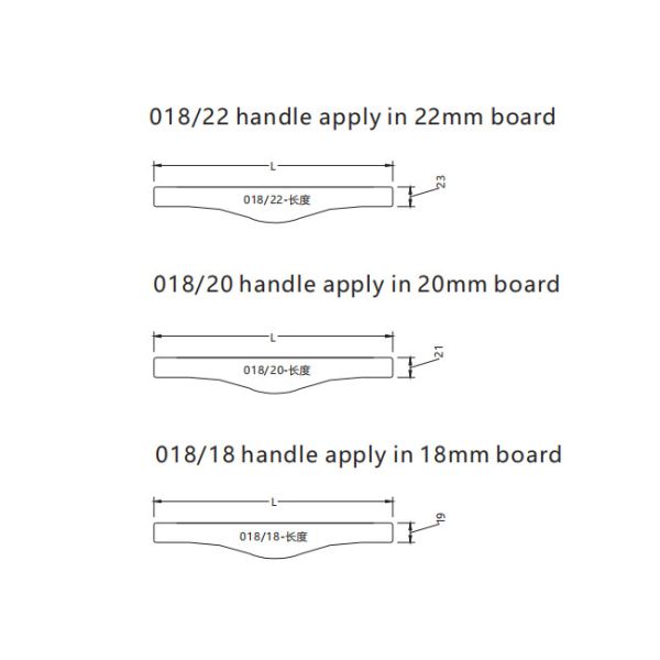 Ручки ящика установки 347mm кухни легкие алюминиевые