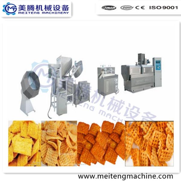 Máquina 200KG/H del extrusor de tornillo de los SS 201 304 Fried Snack Production Line Double