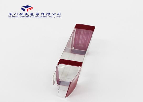 Clear Hard Plastic Box Offset Printing 0.3MM Thickness PET Plastic Box With Hang Hole